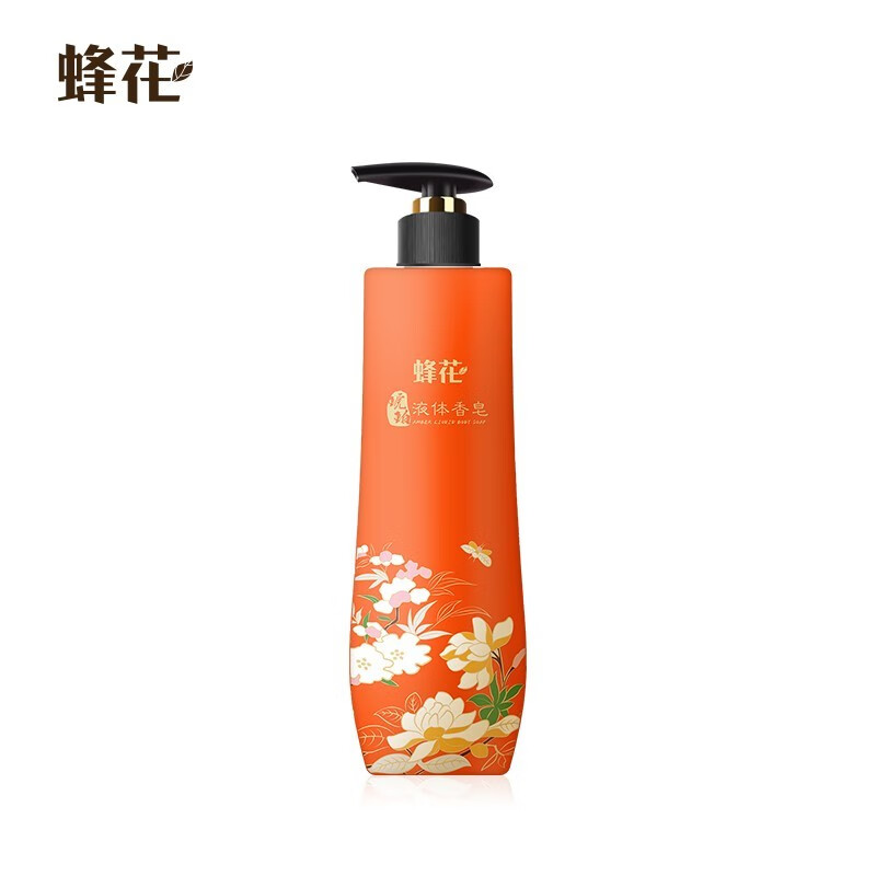 蜂花檀香液体香皂500g沐浴男女士通用沐浴洗澡留香精油皂液露 琥珀 500g 1瓶