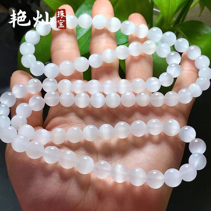 艷燦 多圈手鏈銀發(fā)晶白發(fā)晶多圈手串白銀鈦晶順發(fā)晶創(chuàng  )意天然老礦實(shí)用