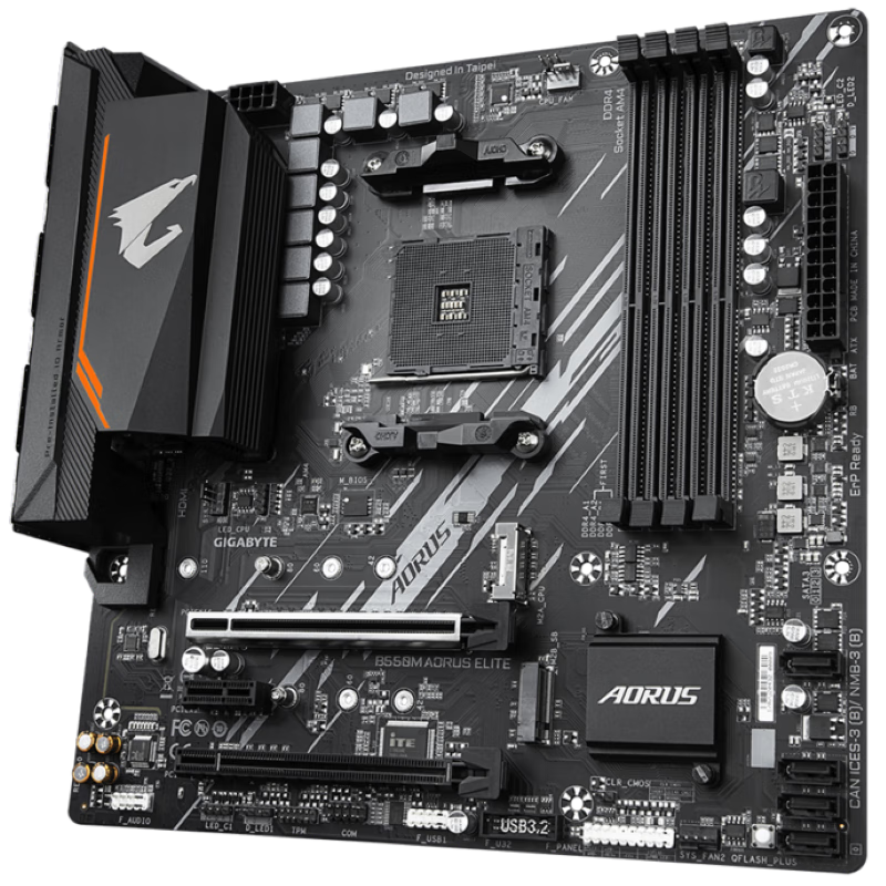技嘉AMD B550M AORUS ELITE小雕 主板 电脑主板(锐龙Ryzen AM4插槽)支持R5 5600X R7 5700X CPU B550M AORUS ELITE小雕 单主板