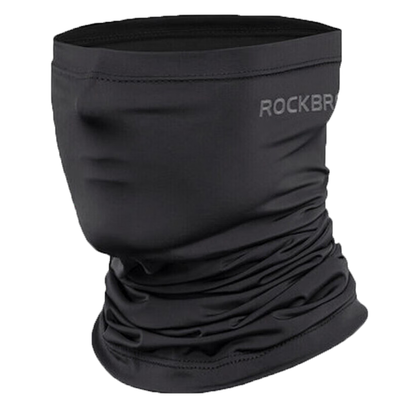 洛克兄弟（ROCKBROS） 冰丝头巾夏季防晒围脖套魔术头巾男女钓鱼透气骑行面巾罩 晶钻黑