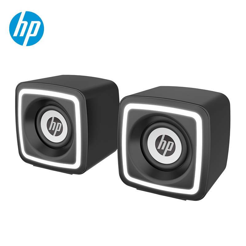 惠普（HP）NS1家用音响 迷你小音箱 电脑多媒体台式机手机USB/3.5mm双接口有线音箱低音炮桌面游戏音箱 黑色