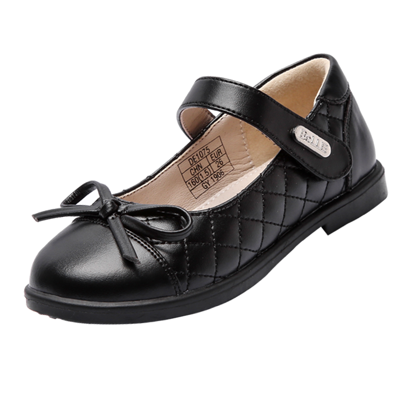 百丽女童皮鞋价格走势，高品质舒适时尚的百丽DE1075黑色35码女童演出单鞋