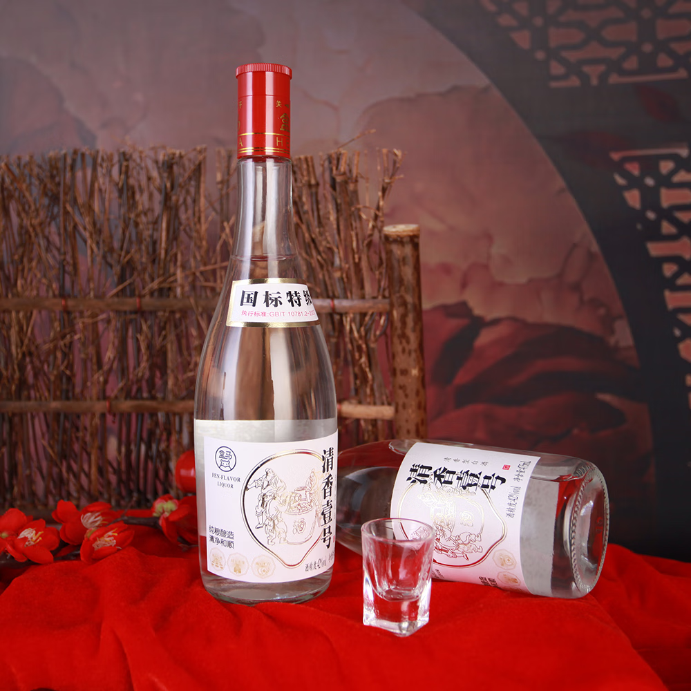 盒马 清香壹号白酒 53度 42度 475ml*6瓶 纯粮食白酒 黄盖红盖款送礼 42%vol 475mL 6瓶 整箱装