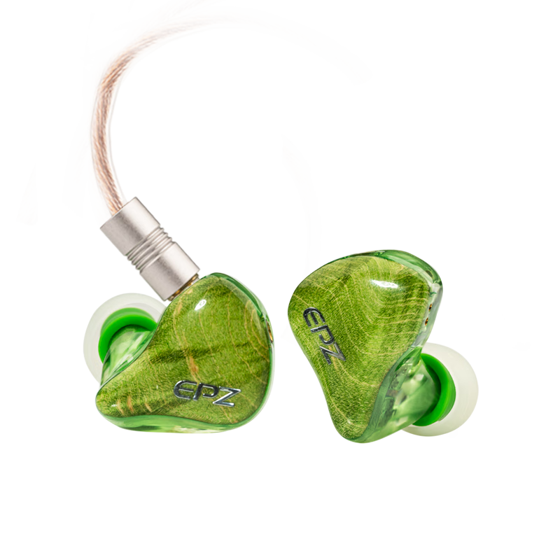 EPZ K5 发烧一圈四动铁有线耳机 监听直播耳返HIFI入耳式0.78双针可定制友 高保真音乐高音质舞台 绿色【2.5/3.5/4.4新款线】