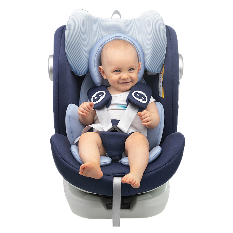 路途乐(Lutule) 儿童安全座椅 0-12岁坐躺可调宝宝汽车座椅 360度旋转 isofix硬接口 AirV+ 高斯蓝