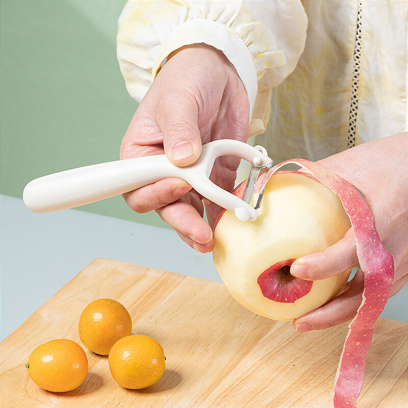 Debo德铂水果刀套装削皮刀水果刀具剪刀瓜刨组合 六件套-白色