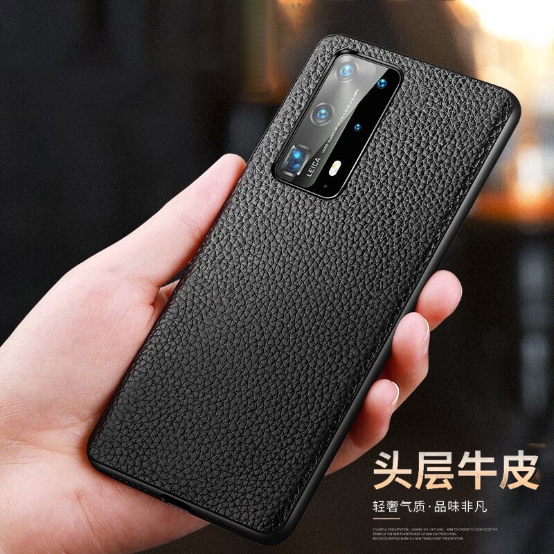 魔岩适用华为p40pro手机壳真皮p40pro 保护套防摔高档定制皮套全包5g
