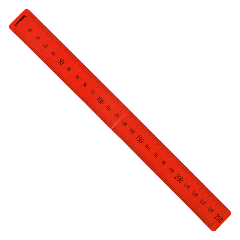 Nakabayashi 仲林 日本仲林（Nakabayashi）25cm折叠刻度直尺磁性书签学习办公通用尺子 橘红