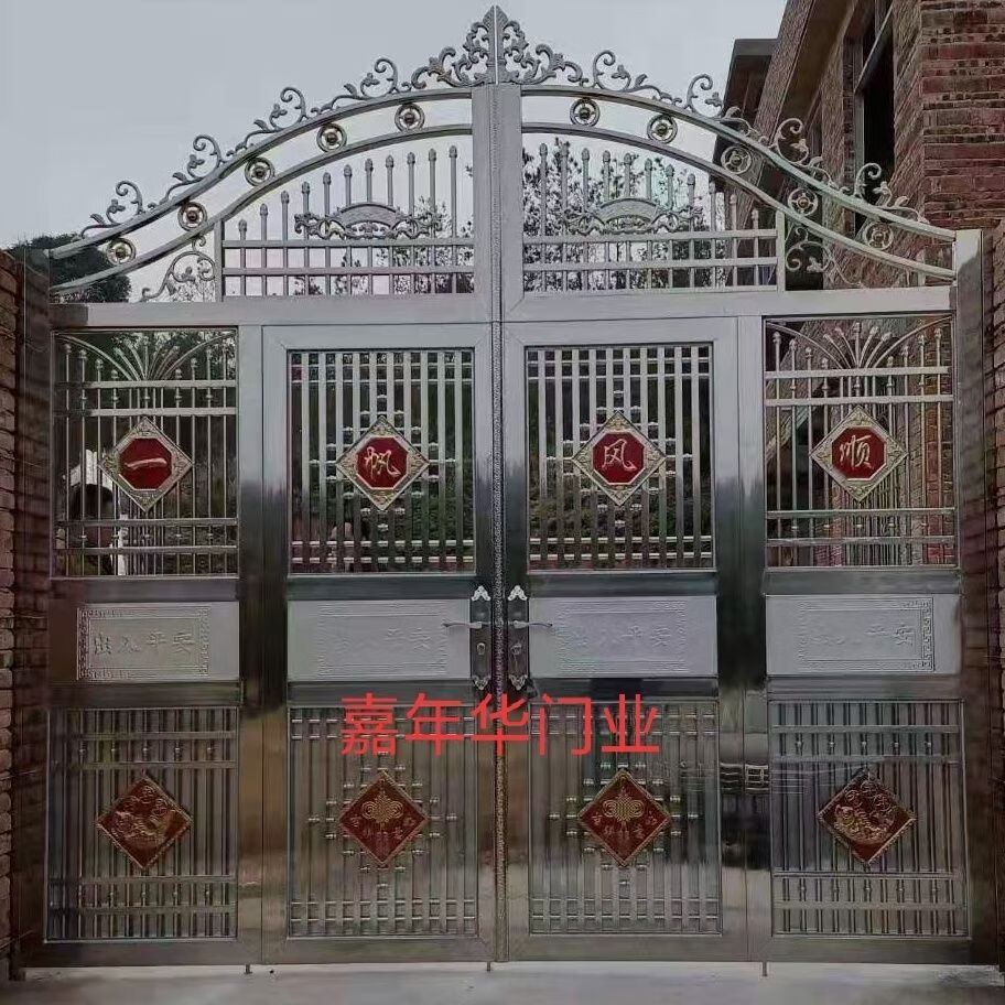 门304不锈钢庭院门农村中式双开门对开门 201每平方价格(下单前请联系