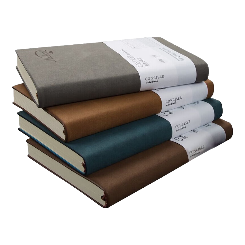 朗捷 360页羊巴皮笔记本学生文具本子a5/b5/a4加厚复古软皮面商务日记事本可定制LOGO 浅棕色 B5