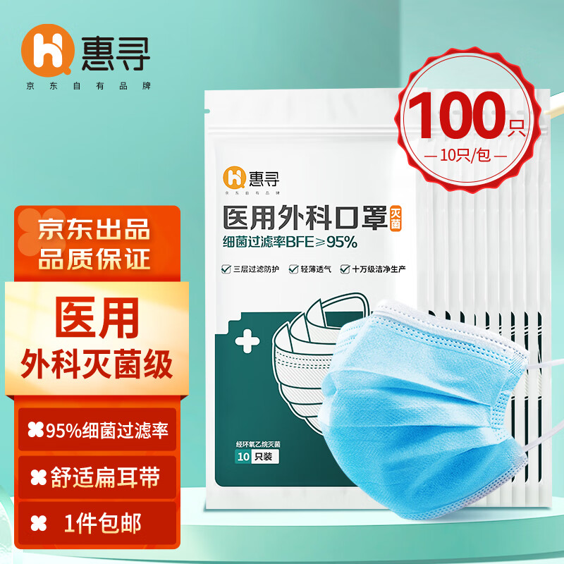口罩供应紧张?惠寻品牌外科灭菌级口罩价格走势分析及购买推荐