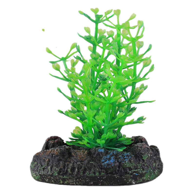 森森 魚缸仿真水草 水族箱造景裝飾品 假水草花草擺件 水族布景植物 FZ-91（高約6.5cm）