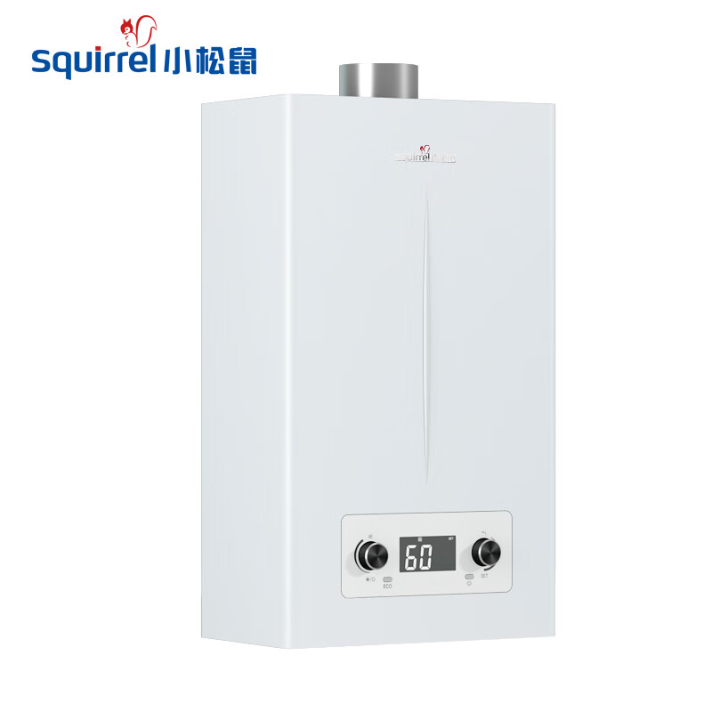 小松鼠壁挂炉燃气天然气供暖地暖暖气片采暖板换恒温热水两用锅炉 厨卫洗浴大水量小体积C18 20KW 80-120㎡+无线WIFI温控器