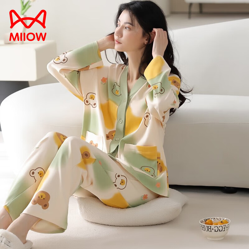 ���ڲ�����è�ˣ�MiiOW��100%����˯��Ů���ﳤ�俪��V���Լ��ϵ�ͷ��Ҿӷ���װʱ���⴩ 3711��ɫ 2XL (����140-160��)