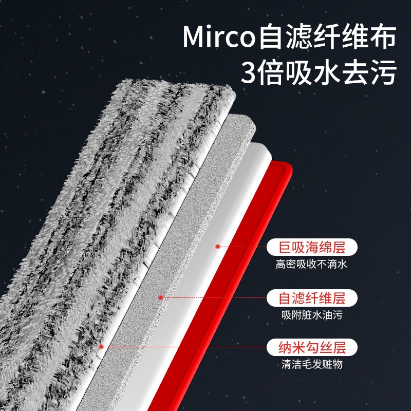 好媳妇(okaywife)【终身配布】平板拖把家用一拖净2025免手洗带桶拖地神器吸水墩布 【新款42CM】加大铝合金-2块布