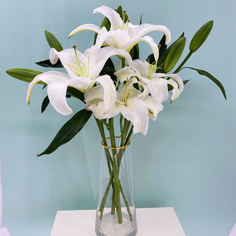 昆明基地直发香水百合花鲜花花束玫瑰花送人家用水养鲜花花束批发 白