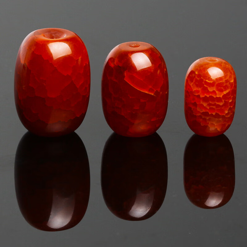 diy文玩佛珠108手工制作饰品配件金 店同款 红龙纹桶珠直径8*12mm/2个