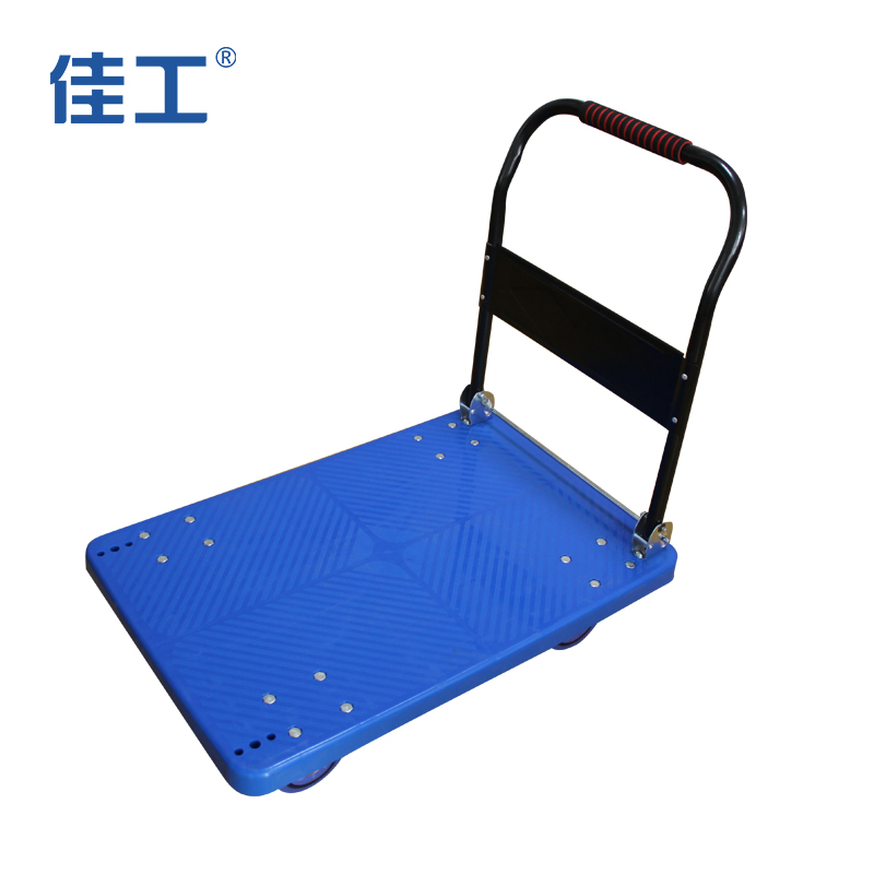 佳工 72*48 承重300斤 平板手推车 拉货搬运塑料商用非轻音 小号