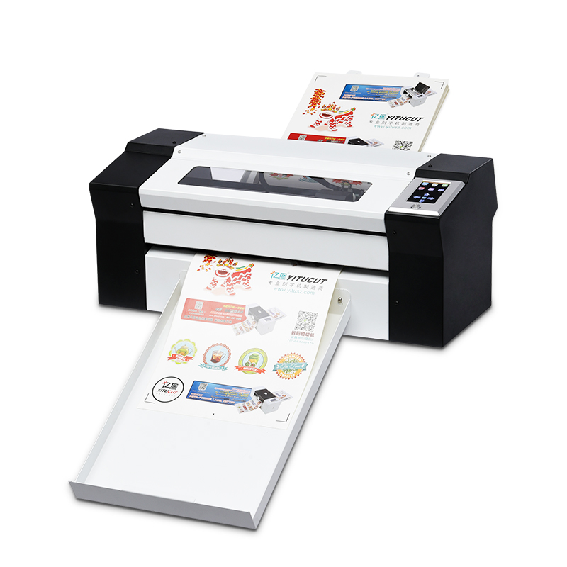 全自动进纸不干胶切割机数码标签无版刻字机模切机切膜机 可装100-150张纸