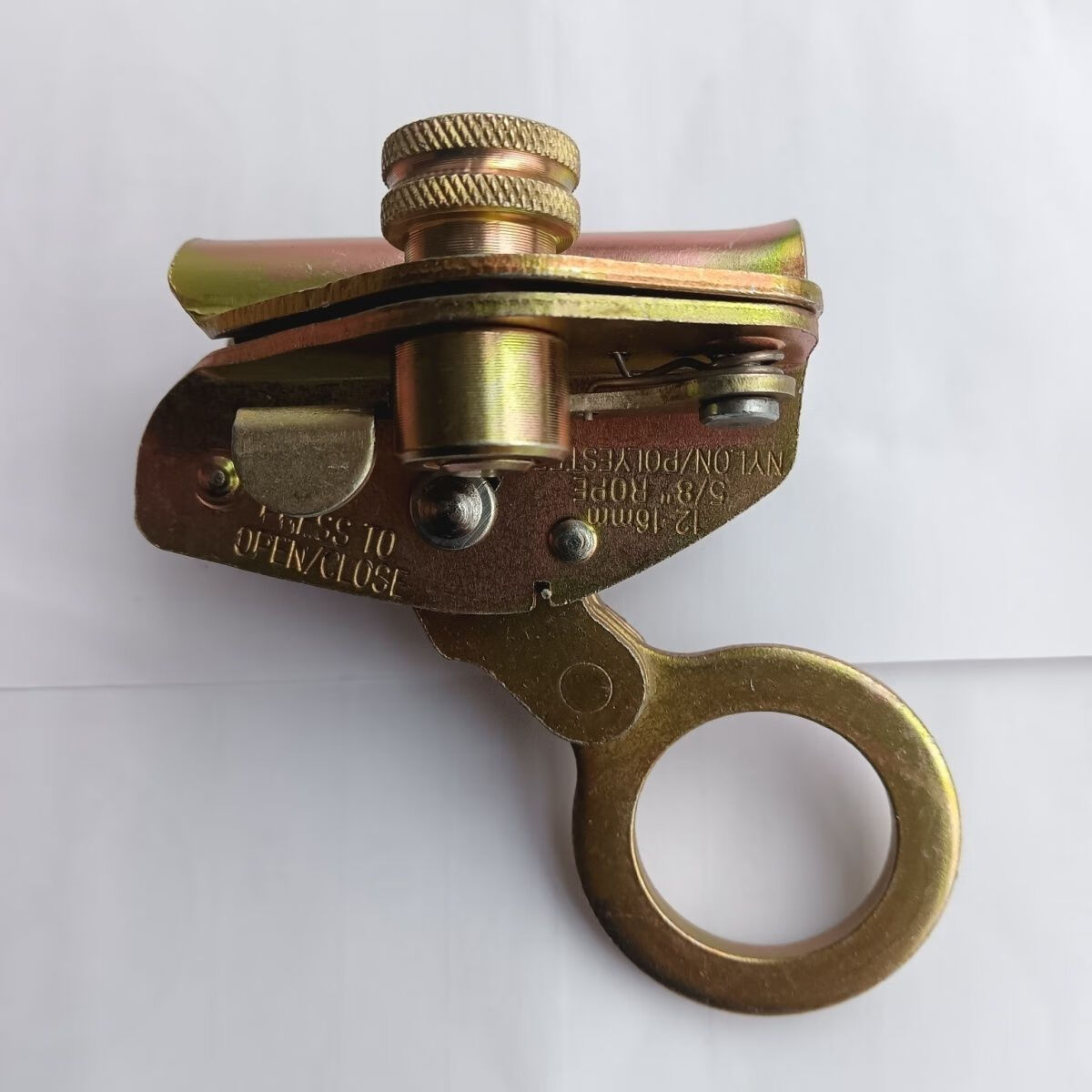 錦綸繩12-16MM安全繩自鎖器防墜器16-18MM高空作業(yè)空調(diào)安裝止墜器 黃色手動(dòng)下滑12-14-16mm繩扣 一支裝防墜器
