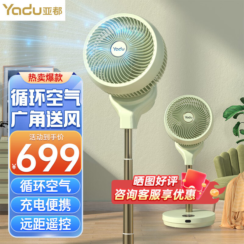 电风扇落地风扇家用定时摇头涡轮换气扇轻音台地风扇四季适用空调伴侣