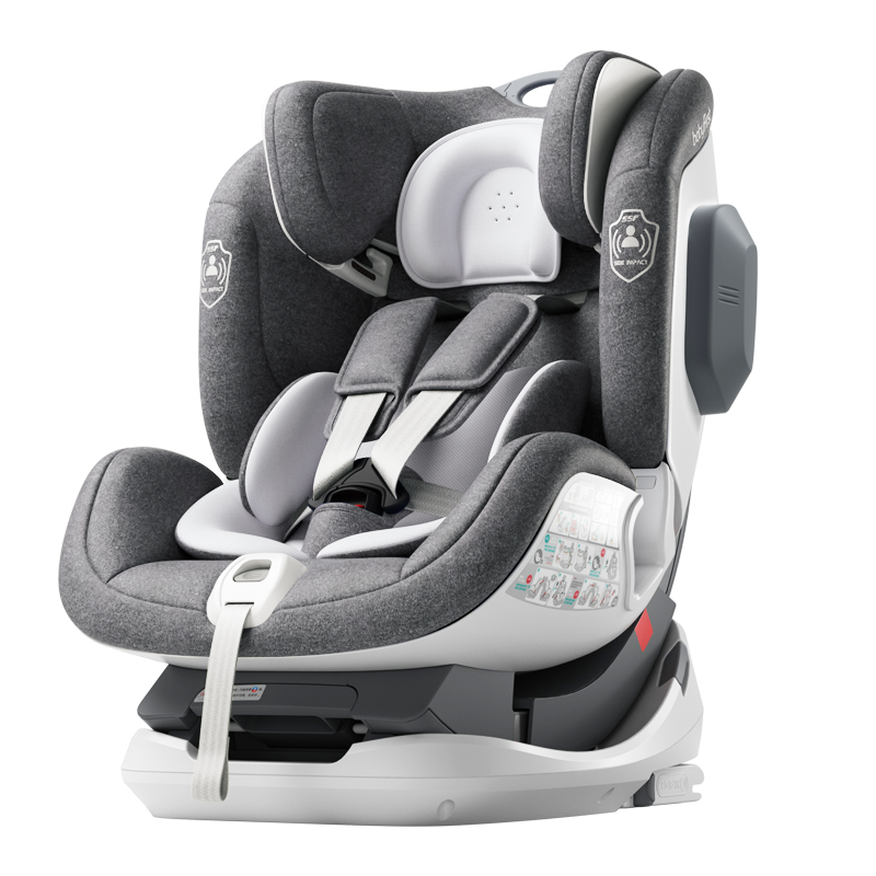宝贝（Babyfirst） 汽车儿童安全座椅灵犀 ISOFIX接口 0-4-7岁正反向安装 北极灰（红点款）