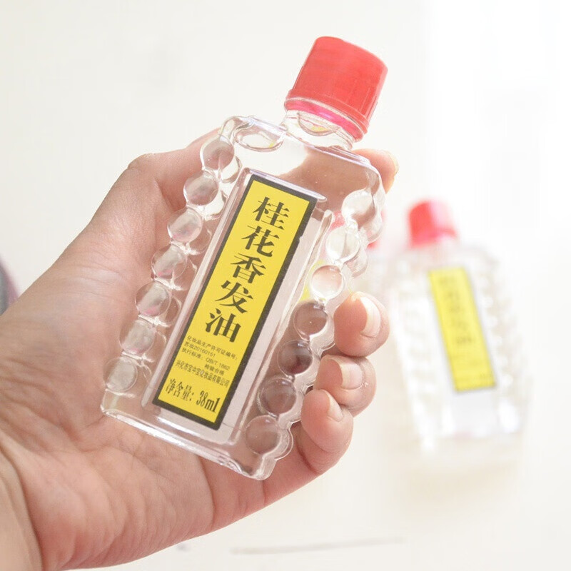 宝中宝国货老式桂花香发油一枝花头油玻璃滋润护发梳头油 2瓶38ml梳