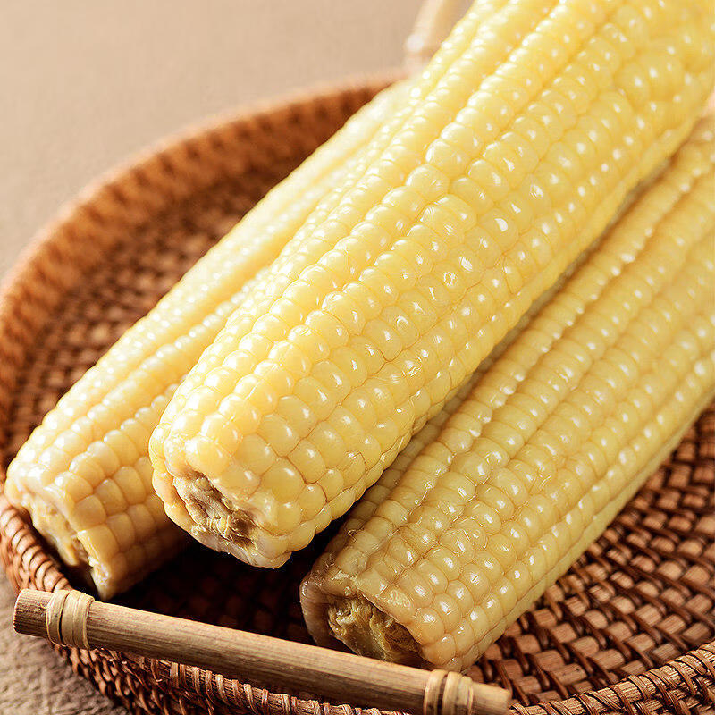 go)新品东北玉米 黏甜糯香甜玉米棒 苞米 真空包装米玉米棒 白色玉米