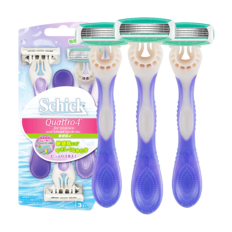 ���ʣ�Schick����ܽŮʿ��㵶3��װ �ֶ���ë����ë��Ҹ����ë�� ��Яװ 26.9Ԫ