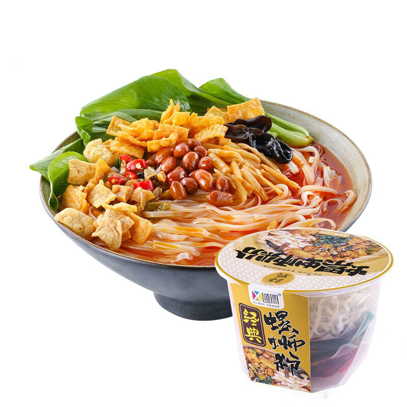 嘻螺会螺蛳粉桶装 245g 嘻螺经典冲泡型螺蛳粉桶装广西柳州螺丝粉方便