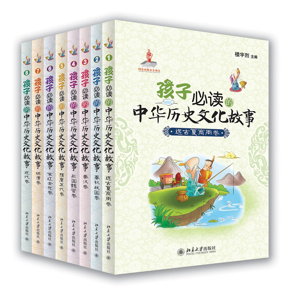 孩子必读中华历史文化故事（套装8本）随机赠送《最美的唐诗》《最美的散文》或者《时光手账》《最容易写错的汉字》 