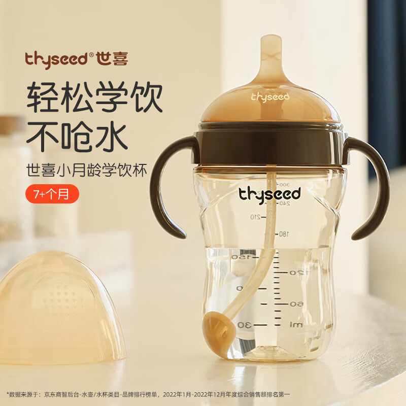 世喜婴儿学饮杯6个月+ 宝宝喝水壶带重力球PPSU瓶牛奶吸管杯夏季300ml怎么看?