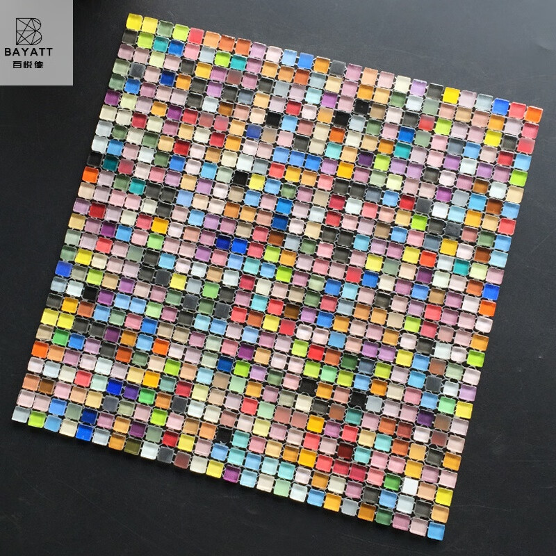 vieruodis马赛克瓷砖糖果五彩水晶彩色马赛克腰线背景墙卫生间儿童房