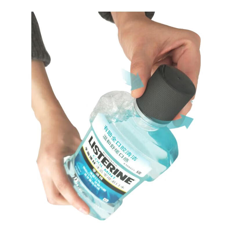 李施德林 漱口水冰蓝口味组合装清新口气异味男女士口腔清洁  冰蓝零度500ml*2