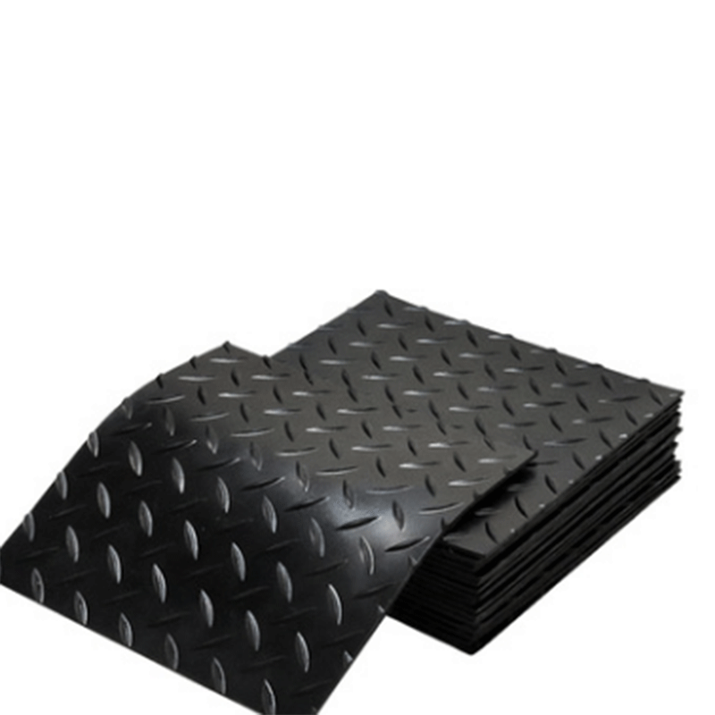 橡胶垫人字皮黑色柳叶纹铺地钢板纹胶皮垫地垫条纹防滑橡胶板 1米宽厚