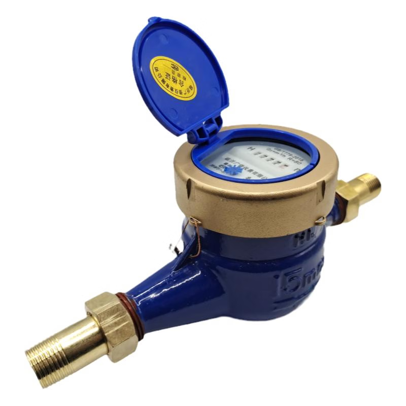 仁聚益旋翼式数字冷水表 4分6分家用冷水表 丝扣水表dn15/20/32 dn15=