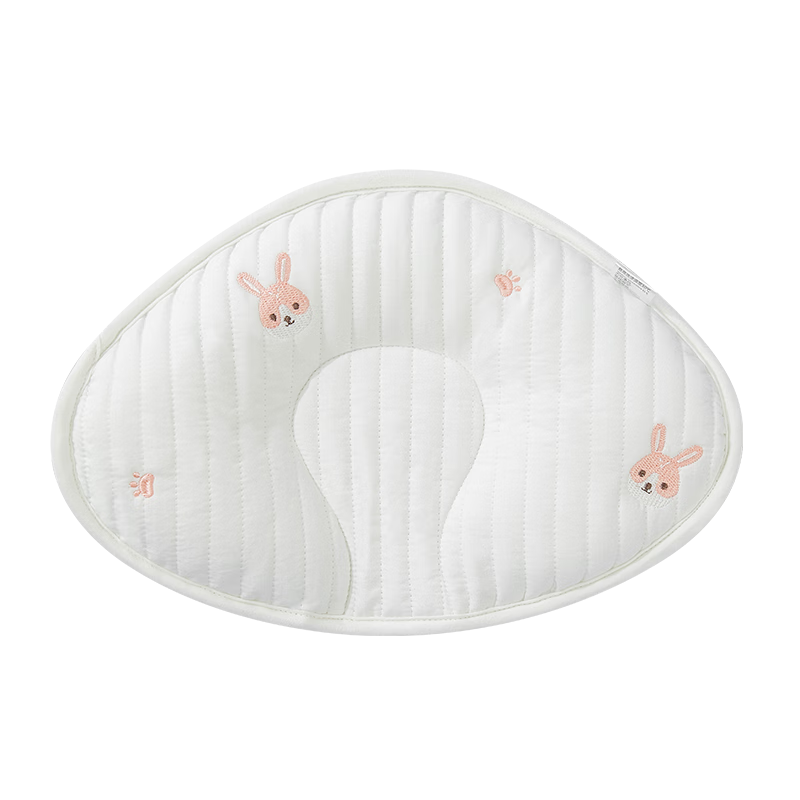 貝谷貝谷云片枕寶寶0-6個(gè)月定型護(hù)型枕巾可水洗新生兒吸汗透氣嬰兒枕頭 萌小兔 安撫定型枕 舒適透氣