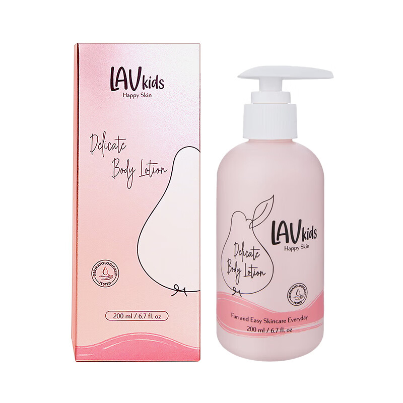LAVKIDS爱梨时光英国进口儿童身体乳干燥止痒保湿滋润秋冬宝宝专用润肤乳 儿童保湿身体乳200ml
