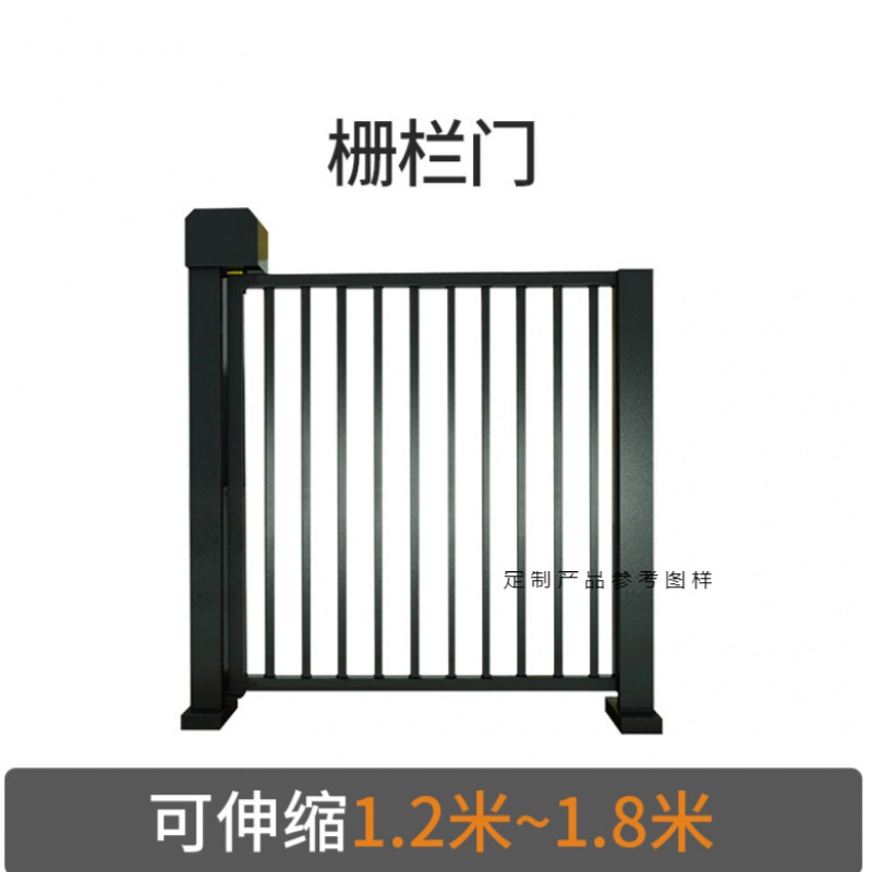 小区广告门电动栅栏门人脸识别人行通道闸刷卡门禁自动小门禁.