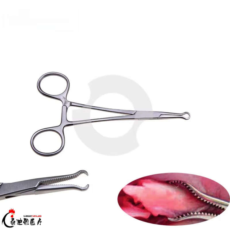 宠物骨科器械 带齿复位钳 迷你持骨钳 骨盆四齿复位 迷你持骨钳