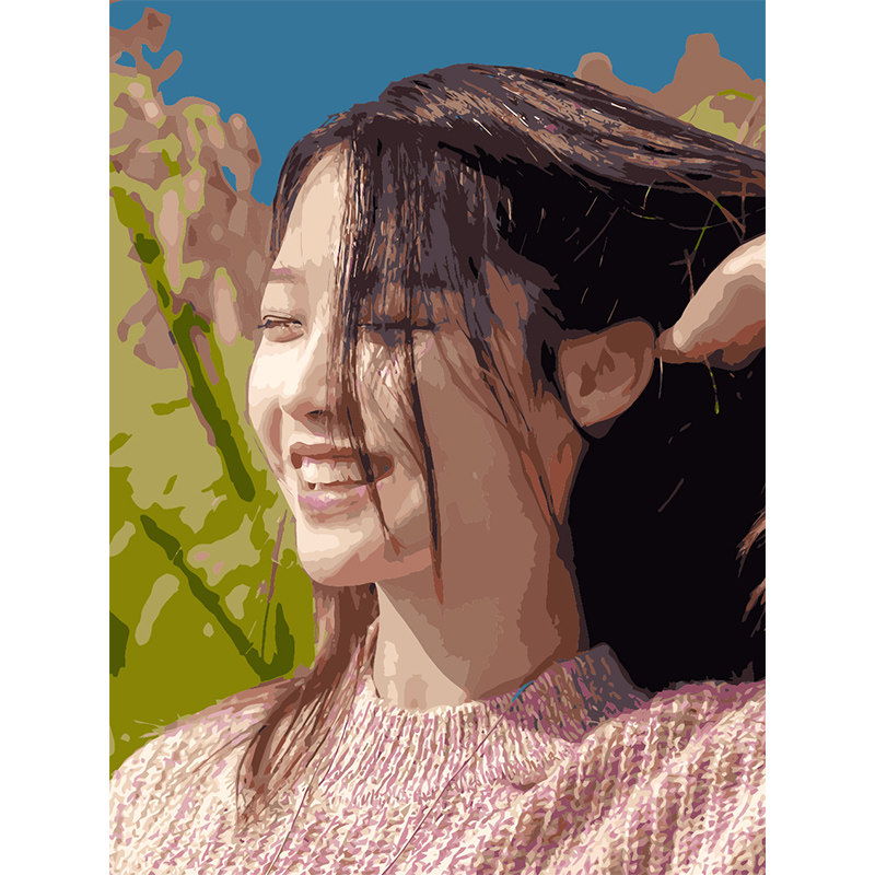 数字油画diy 数字油画diy定制人物照片填充填色手绘手工画画人像涂色