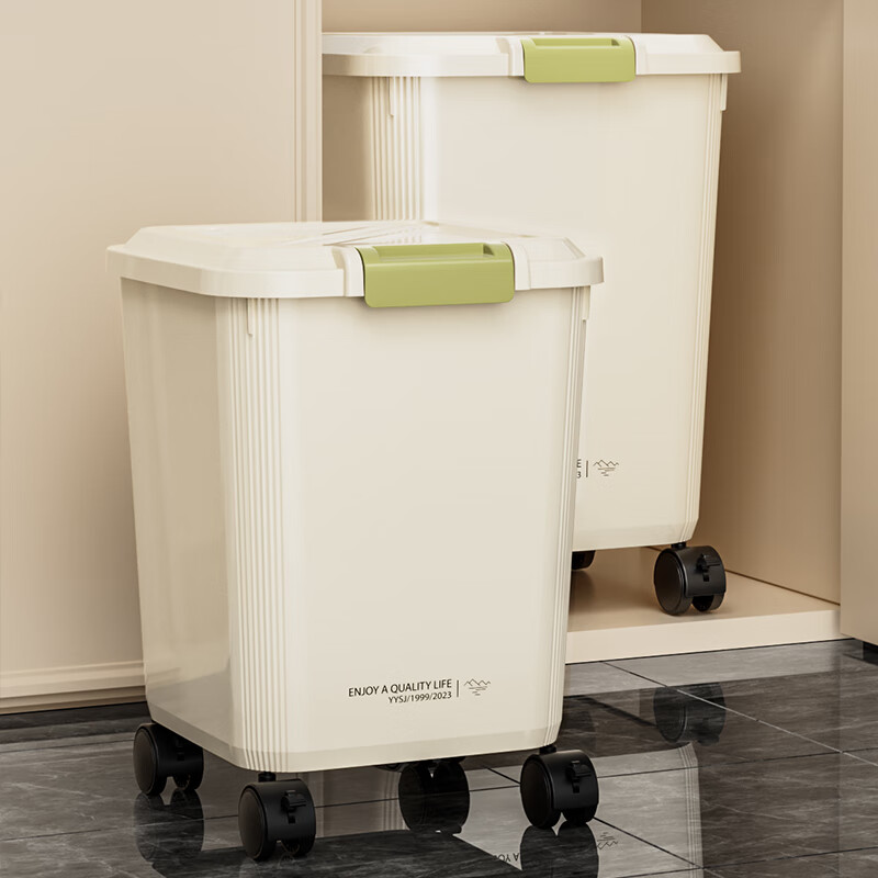 稻草熊米桶大容量大米密封储粮桶直翻盖家用防虫防潮加厚面粉面桶米缸桶 【10斤】配量杯/密封防潮