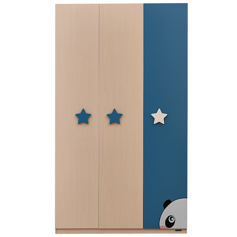 全友家居 青少年衣柜现代简约卧室家具平开门衣橱106207  青少年三门衣柜