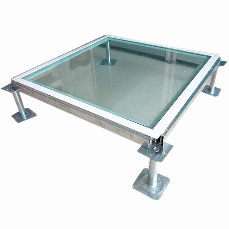 地板 玻璃地板机房高架架空地板高铁机房钢化透明地板 20mm厚度玻璃