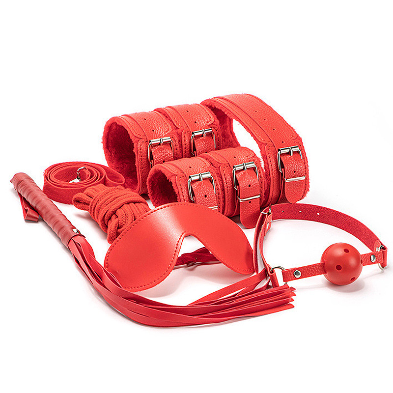 sm情趣道具7件套 亲肤皮质变态捆绑束缚成人玩具 情侣夫妻房事拷问