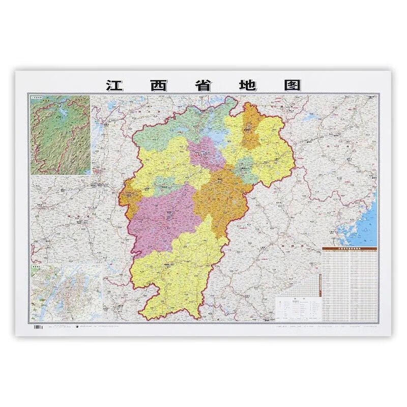 全新加厚版江西省地图高清防水物流办公室寝室卧室交通旅游墙贴画 75