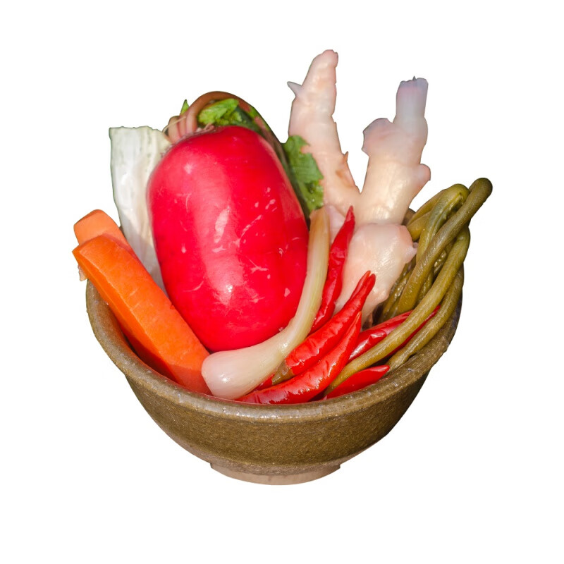 梦信四川新鲜泡菜下饭菜农家红心酸萝卜泡椒母水什锦特产 洗澡泡菜(1