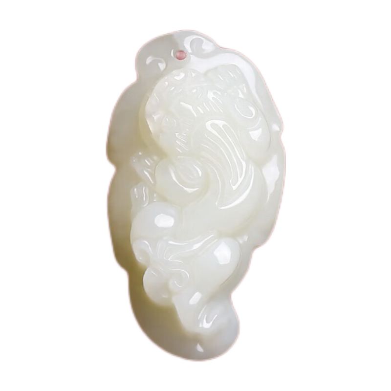 吉照堂和田玉貔貅吊墜男款天然玉石霸王掛件情侶女士貔犰玉墜貔恘項鏈 【一夜暴富】和田玉貔貅吊墜