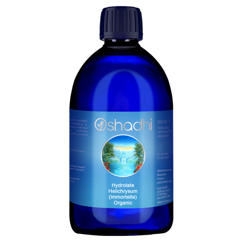 Oshadhi蜡菊永久花纯露蜡菊花纯露爽肤水湿敷水花水保湿效期26.5起 蜡菊花纯露500ml