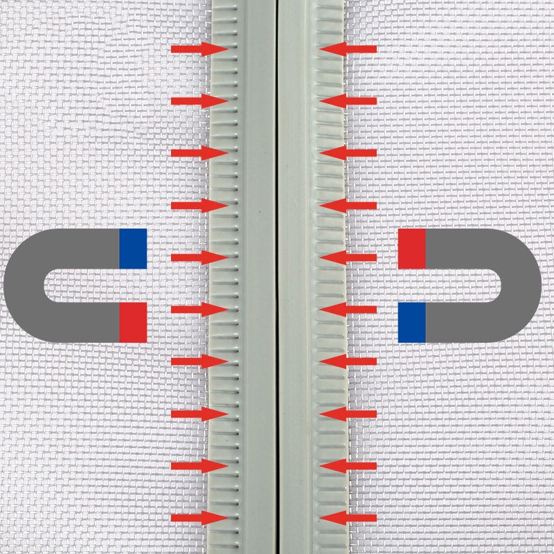 顾致夏季防蚊蝇门帘磁吸家用卧室磁性自吸纱帘商用带孔纱网门帘全磁条 45CM宽【新款双层加密+配重】 185厘米高